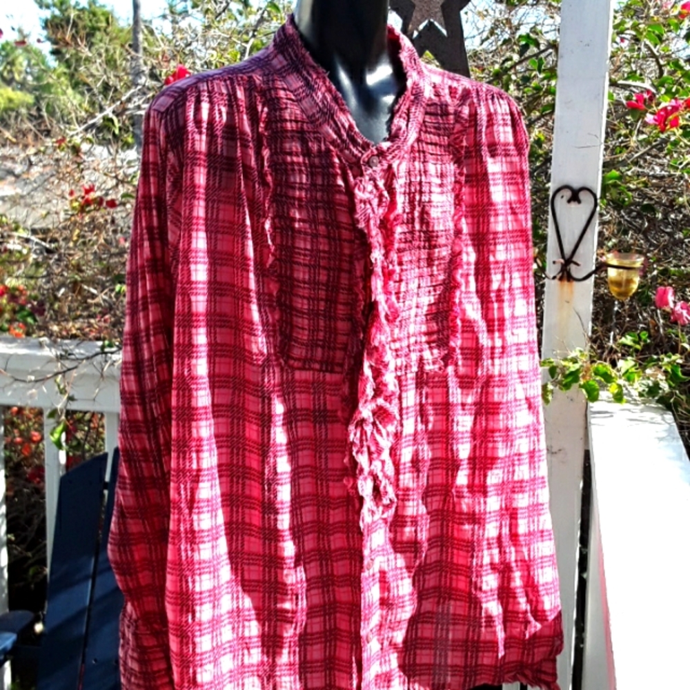 Free People long sleeve button up blouse